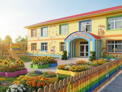 Mockup strony głównej przedszkola